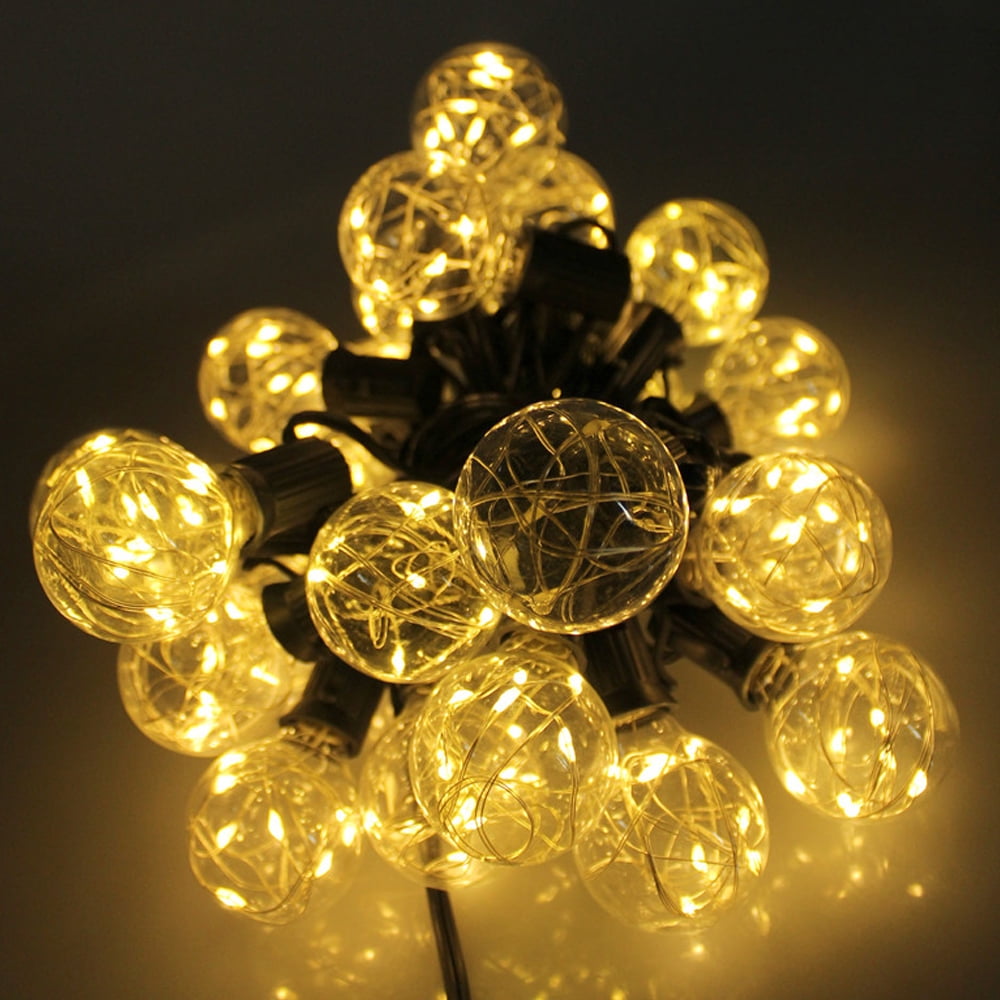 Yi Lighting 39 FT Outdoor String Light with 30pcs Globe LED Bulbs, Weatherproof for Patio Porch Backyard Party Wedding Holiday