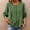 Blackish Green, variant on Only Moment Womens Tops 3/4 Sleeve Crew Neck Slub Linen with Button Cuffs Dressy Casual Summer Outfits Early Fall Fashion Spring Clothes Blue,L