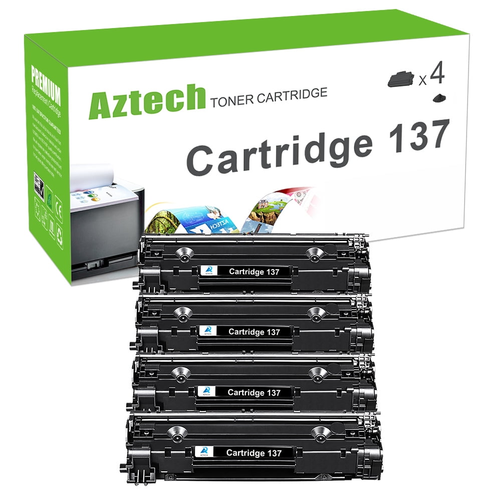 A AZTECH 4-Pack Compatible Black Toner Cartridge Replacement for Canon 137 Work with I-SENSYS MF229dw MF232w MF244dw ImageCLASS MF244dw MF232w MF247dw LBP151dw D570 Laser Printer Ink -