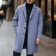 thumbnail image 1 of Ceisia Men's Slim Notched-Lapel Single-Breasted Mid-Length Wool-Blend Coat Gift, 1 of 3
