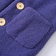 thumbnail image 6 of Annhoo Toddler Girl's Fleece Jackets Winter Long Sleeve Collared Button Front Jackets Plush Warm Outwear with Pockets, 6 of 9