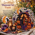 thumbnail image 5 of Halloween Witch Friendship Diamond Art Window Suncatcher, DIY Acrylic 5d Diamond Painting Hanging Ornament Kit with Special Shaped Rhinestones, Halloween Decor Gift（Witch Friends）, 5 of 8