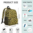 thumbnail image 6 of Rustic Yellow Sunflower Students Backpack - Vintage Boho Floral and Bee Design with Comfortable Adjustable Straps, Lightweight Water-Repellent School Bag, 6 of 6