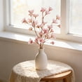 thumbnail image 4 of Artificial Peach Blossom Branch Faux Silk Flower Stem Realistic Decorative Branch Flexible Shapeable Design Long Lasting No Maintenance Home Vase Display for Living Room Bedroom Wedding Decor, 4 of 6