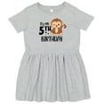 thumbnail image 3 of Inktastic Monkey Its My 5th Birthday Girls Toddler Dress, 3 of 5