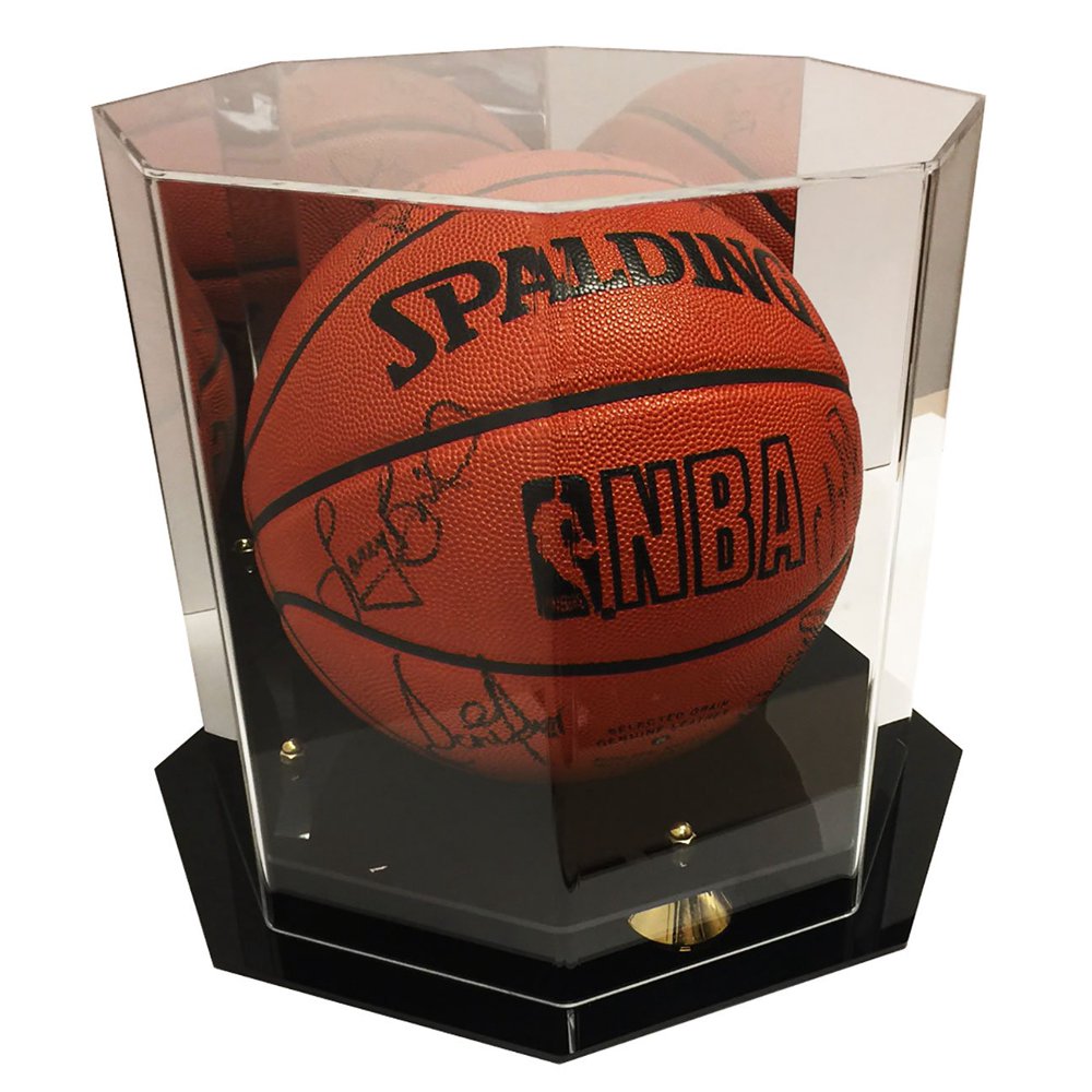 Deluxe Octagon UV Protected Full Sze Basketball Display Case w/ Mirror