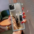 thumbnail image 2 of for iPhone 12 Pro Max Mirror Case Bling, Acrylic Black Edge Mirror Phone Case for Outdoor Makeup Cute Cool Luxurious Phone Cases for Women and Girls(Bling Diamond Mirror), 2 of 7