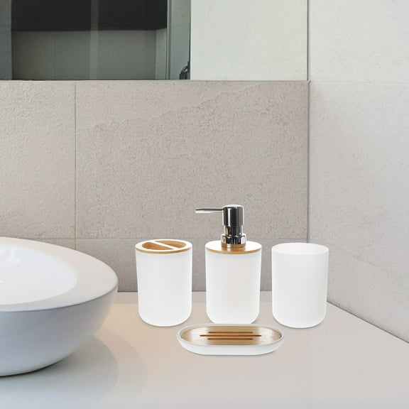 PAMINGONO Restroom Accessories White PP 1 Set