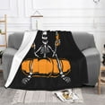 thumbnail image 2 of XMXT Flannel Throw Blanket for Couch, Beer Drinking Skeleton Bed Sofa Decor Blankets for Home Bedroom, 40 x 30 inches, 2 of 9