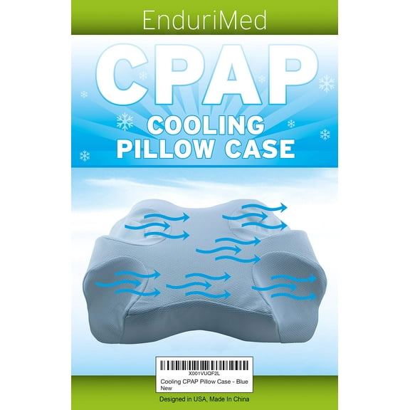 Pillow Case for Use with Endurimed CPAP Comfort Pillow - Cooling Fabric, Blue - Cooling Fabric, White - Breathable and Cooling for Comfortable Sleep