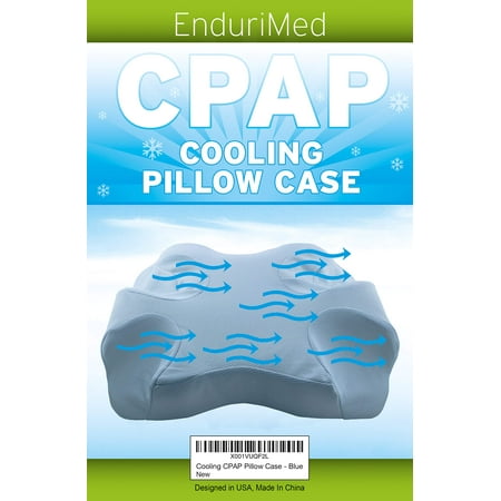 Pillow Case for Use with Endurimed CPAP Comfort Pillow - Cooling Fabric, Blue - Cooling Fabric, White - Breathable and Cooling for Comfortable Sleep