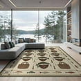 thumbnail image 2 of ODIKA 8'x10' Washable Area Rug Fish Cabin Vintage Bass Angler Motifs Theme Trout Lure Fishing Flowing Dynamic for Living Room, Under Sectional, Family , Durable, Non-Slip, 2 of 7