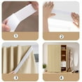 thumbnail image 4 of Cabinet Curtains Kitchen, Bookcase Dustproof Curtain,Dust-Proof Under Sink Curtains, Short Curtains For Wardrobes, No Drilling Required, Easy Install,Self Adhesive, 4 of 5