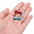 thumbnail image 4 of 4Pcs Metal Clevis M2 Thread Aluminum Alloy Clevis Servo Horn Tie Rod Chuck Connector with Screws Blue, 4 of 6