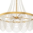 thumbnail image 3 of Fiona 4 Light Antique Gold Chandelier with Clear Beads, 3 of 7