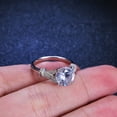 thumbnail image 3 of Anillo clásico de plata s925 con cuatro garras, anillo de diamantes Mosan de 3 quilates, anillo de diamantes con forma de corazón para mujer, anillo de bodas con forma de huevo de paloma, 3 of 5
