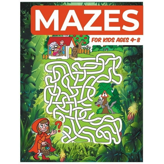 Children's Activity Books Mazes For Kids Ages 4-8: Challenging Mazes for Kids, Book 2, (Paperback)