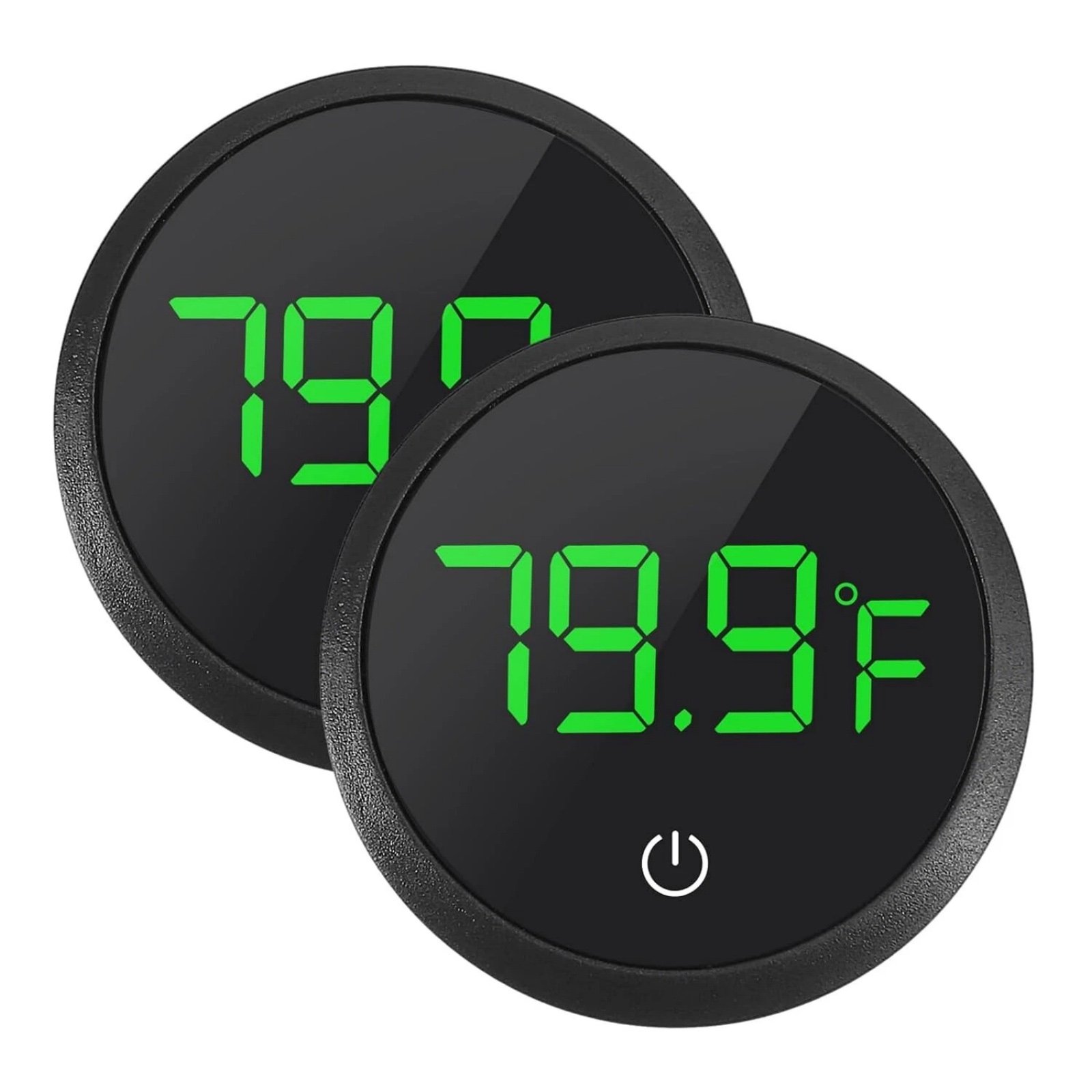 TAPDRA Electronic Thermometer For Aquariums Desktops ABS Wireless External LCD Display 32F140F 2 Pieces CR2032 Battery