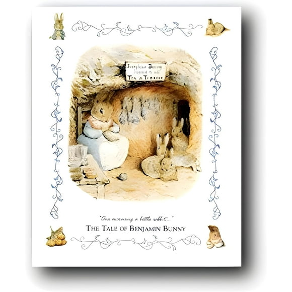 The Tale of Peter Rabbit and Benjamin BPosterny By Beatrix Potter Kids Room Wall Decor Art Poster 12*16inch
