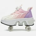 thumbnail image 3 of Roller Skate Shoes for Women Men Four Rounds Children's Roller Skates Shoes That Turn into Rollerskates Sneakers Outdoor Light Shoes with Wheels for Girls Boys, 3 of 12