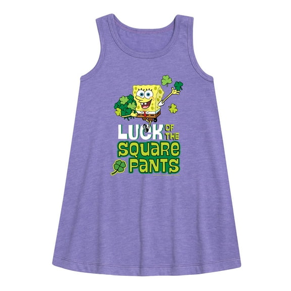 SpongeBob SquarePants - Luck Of The Square Pants - Girls Aline Dress