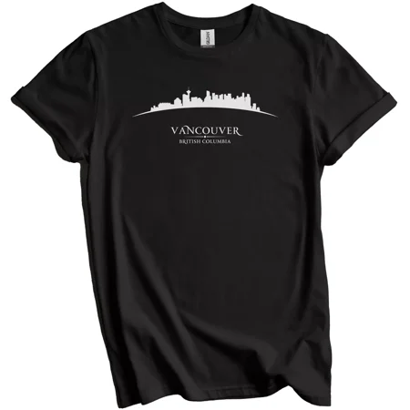 Gildan Vancouver BC Cityscape Downtown Skyline T-Shirt Gift for Men Women Unisex Tee