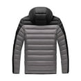 thumbnail image 5 of Nebwoak Mens Winter Coats With Hood- Zip Up Warm Midweight Casual Quilted Jacket Gray Size 2XL, 5 of 5