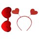 thumbnail image 1 of Conjunto de gafas con diadema y corazón, precioso disfraz de hada Cupido para escenario de cumpleaños. Rojo, 1 of 9