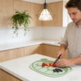 thumbnail image 6 of Double Sided Chopping Boards with Handle,Bear Shaped Cutting Boards,Dishwasher Safe,Non Slip Plastic Cutting Board Suitable for Kitchen,Camping,11.8x11.8 Inch,Green, 6 of 7