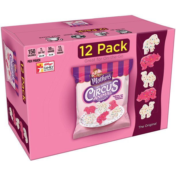 Mother's The Original Circus Animal Cookies 12 Pouches 4 Pack