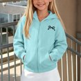 thumbnail image 2 of Abtuhar Children Fall Winter Hooded Casual Outerwear and Jackets Winter Solid Fleece‑lined Zip‑up Coat with Side Pockets for 5‑14 Years, 2 of 5