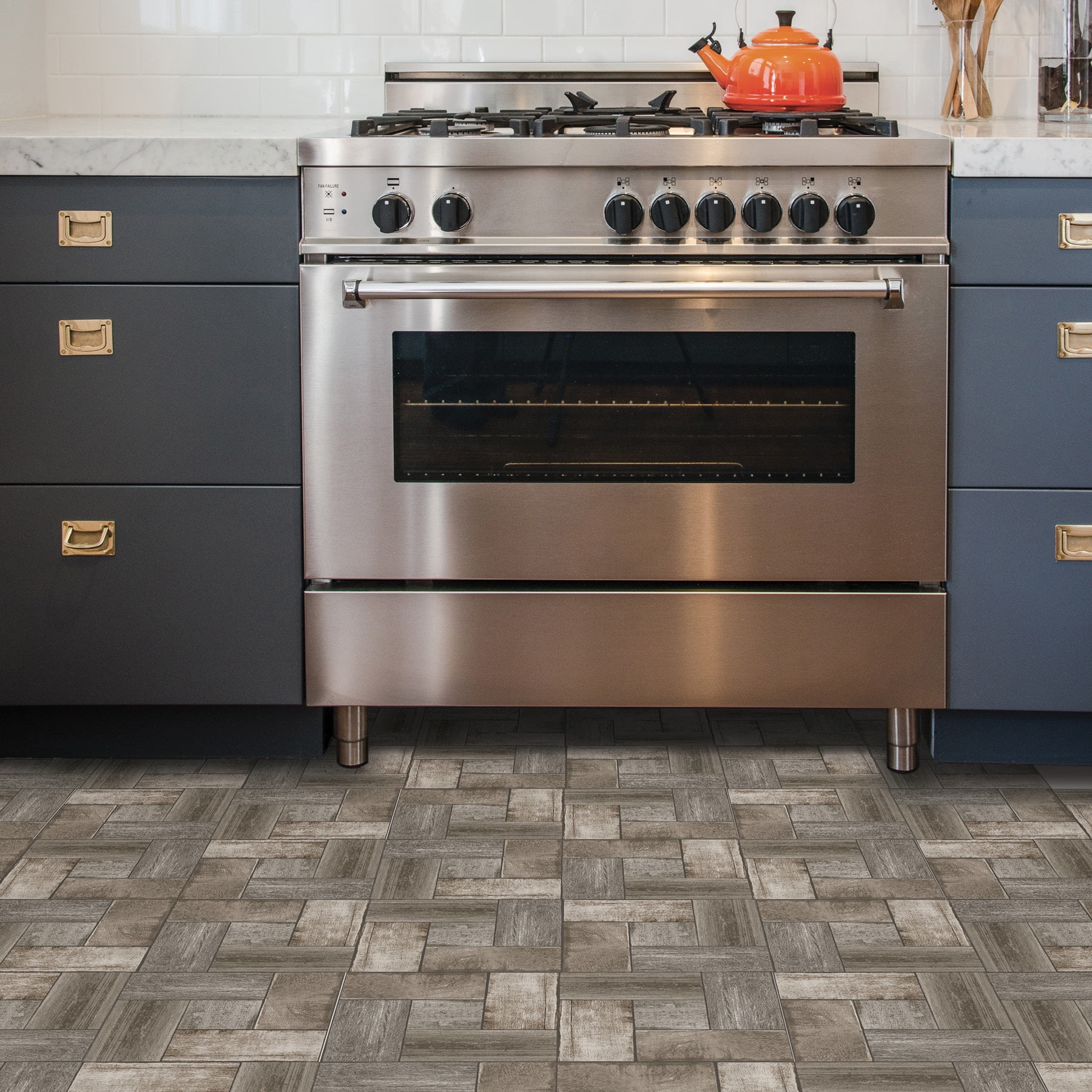 FloorPops Virgin Vinyl Black FP3291 Northwoods Peel & Stick Floor Tiles