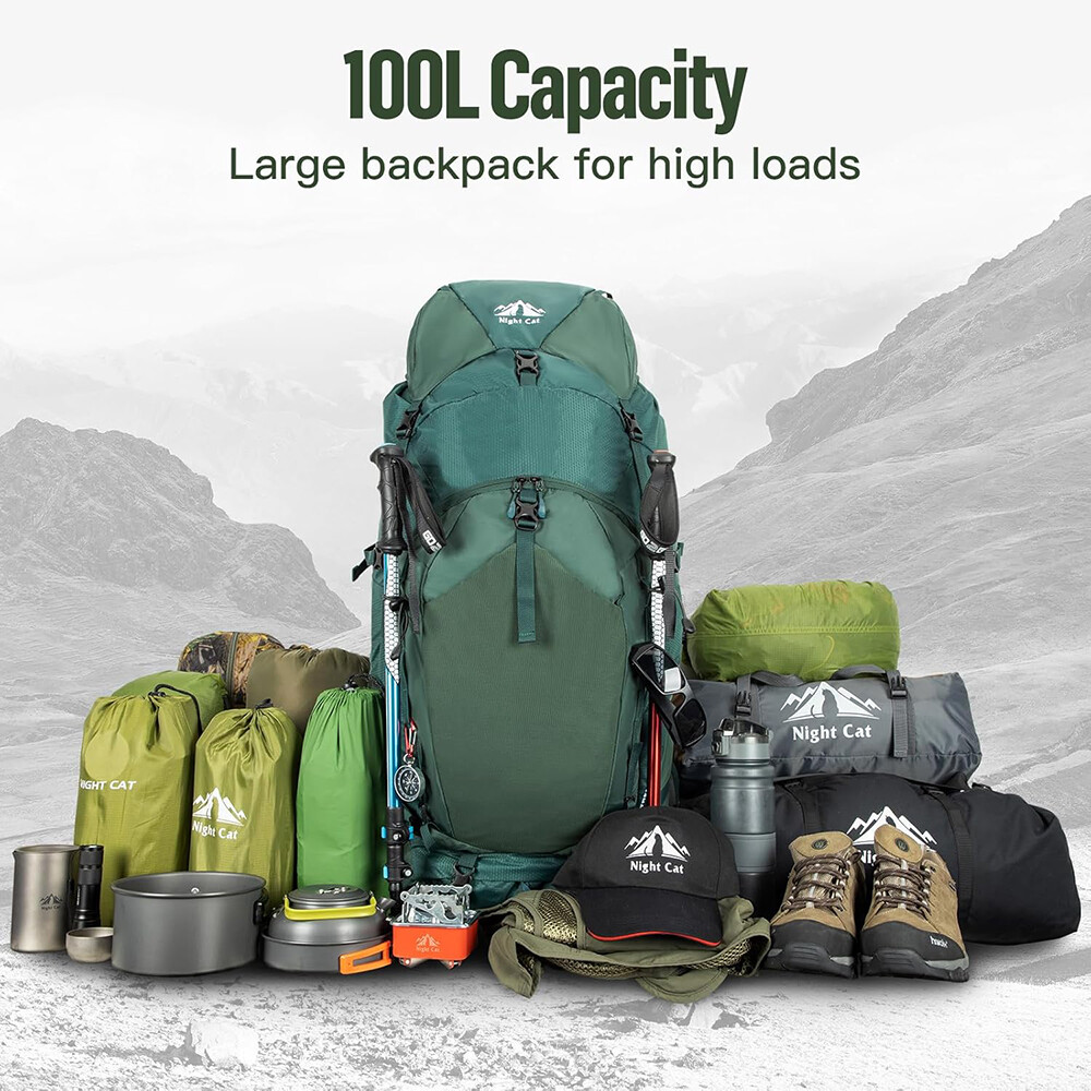 american made waterproof hiking backpack Explorer and versatile for travel Vaupan 80L Camping Hiking Backpack,