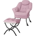 thumbnail image 1 of Rosa lazy reading chair con ottoman, armrests, y side pocket para small spaces - a moderno lounge armchair para your dormitorio, 1 of 9