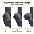 thumbnail image 6 of Hawsaiy Big and Tall Office Chair with Footrest, Ergonomic Executive Desk Chair with Flip-Up Arms, Reclining High Back Computer Chair with Headrest & Side Pockets, Dark Gray, 6 of 10