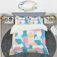 thumbnail image 2 of Designart 'Retro Geometrical Abstract Pattern II' Mid-Century Modern Duvet Cover Set, 2 of 4
