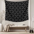thumbnail image 5 of Black Morocco Small Tapestry for Bedroom Wall Hanging Tapestry, Geometric Leaf Diamond Lattice Abstract Ceiling Backdrop Tapestries Poster Blanket Wall Decor for Teens Room Living Room Dorm 23" x 28", 5 of 8