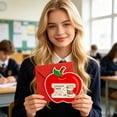 thumbnail image 7 of 8 Pack Apple Shaped Thank You Greeting Cards with Envelopes Teacher’s Day Graduation Back to School Gratitude Gift Card Set, 7 of 7