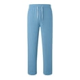 thumbnail image 5 of hlysgo Boys Waist Pants Loose Fit Casual Straight Leg Sweatpants Soft Comfortable Daily Sports Jogger Pants with Pockets Blue,6-7Years, 5 of 5