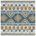 thumbnail image 4 of SAFAVIEH Aspen Enric Damask Wool Runner Rug, Blue/Ivory, 2'3" x 9', 4 of 8