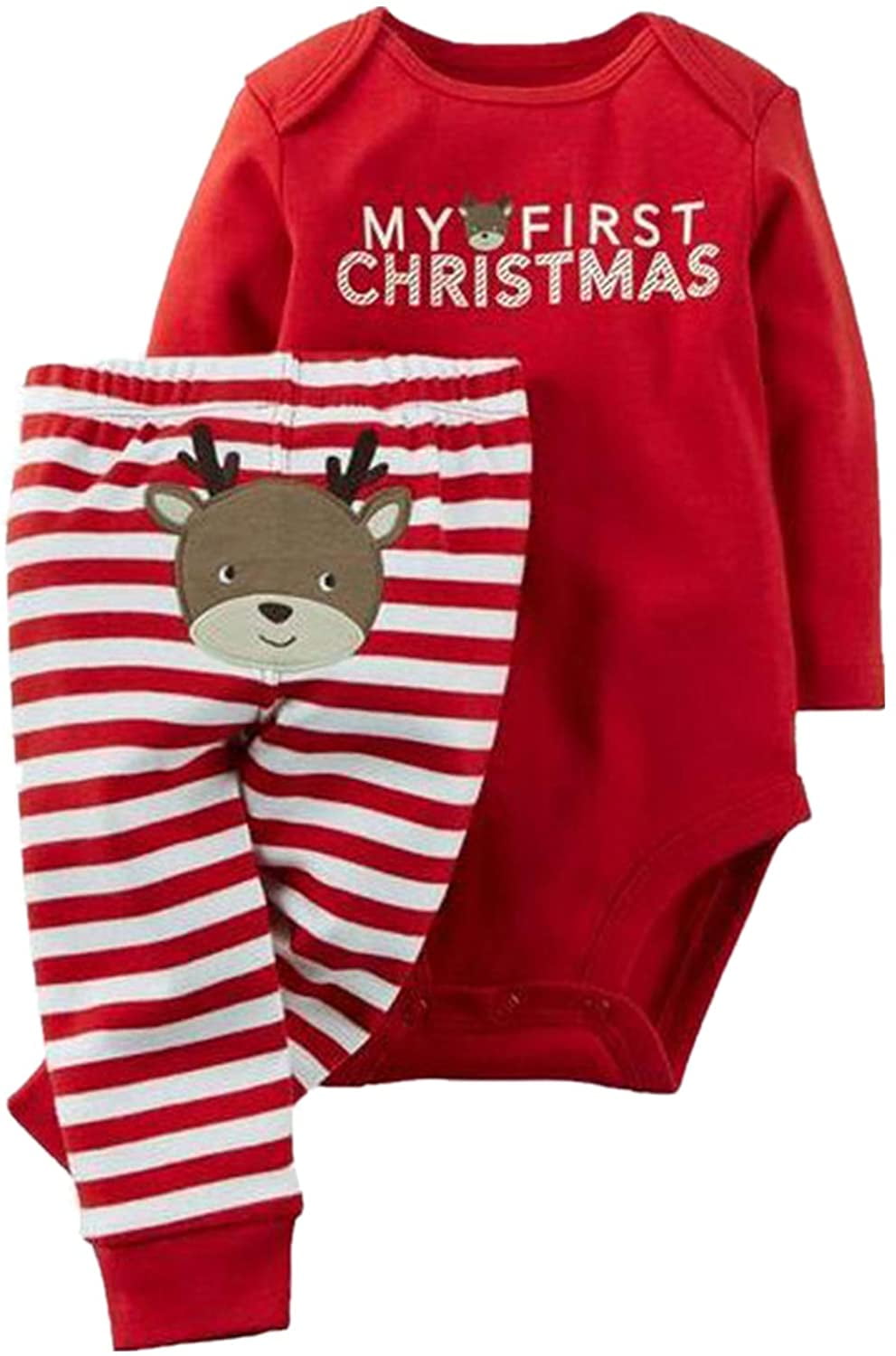 Christmas Outfits Baby My First Christmas Rompers Clothes Set