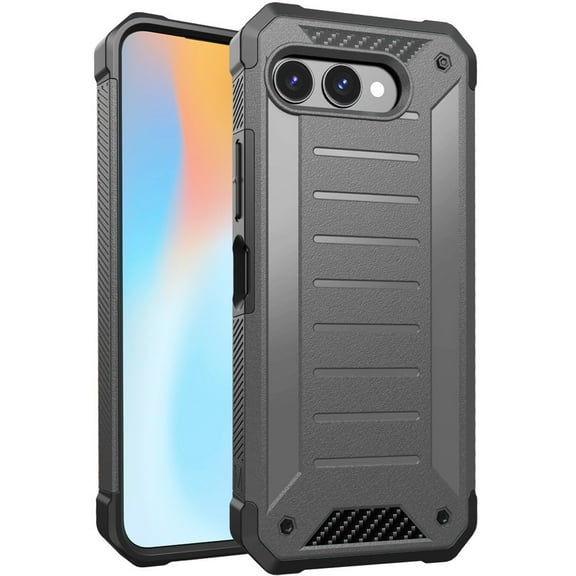 For T-Mobile REVVL 8 TMRV085G Premium Tough Hybrid Cell Phone Cover Case - Gray