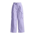 thumbnail image 4 of Elvqul Cargo Pants for Women with Multi Pockets, High Waisted Straight Leg Pants Elastic Waist Button Zip Quick Dry Casual Baggy Relaxed Fit Athletic Pants for Hiking Climbing, 4 of 7