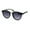 Black Gold Smoke, variant on Womens Designer Fashion Round Keyhole Horn Rim Plastic Sunglasses Grey Tortoise Smoke Mirror