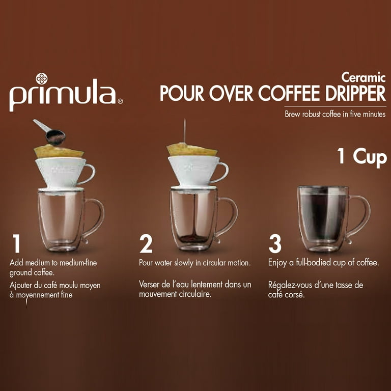 Primula Pike Pour Over, 20 Oz, Glass Coffee Dripper & Carafe