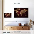 thumbnail image 4 of Elephant Stock Maroon World Map Wall Art - Horizontal Canvas Wall Art - Living Room Wall Decor - Map Canvas - Black And Red Decor - 24" x 16", 4 of 8