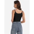 thumbnail image 2 of Tank Top Women Sleeveless Crop Scoop Neck Form Fitting Ribbed Knit Basic Summer Cami Shirts, 2 of 6