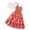 Red, variant on Tfken Summer Outfit Sets For Girls Solid Color Short Sleeve Crew Neck Tops With Print Spaghetti Strap Sleeveless Dress Set Summer Children Soft Outfit Red Size 7-8 Years