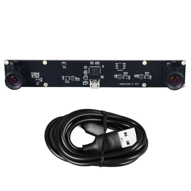 Módulo De Cámara USB, Placa De Cámara Web De Sincronización De Lente Dual 4MP 1080P, Cámara 3D VR, 80 Grados, Sin Distorsión, 3,0mm