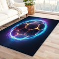 thumbnail image 1 of Football Area Rugs for Bedroom Living Room - 6x9 ft - Neon Carpet for Home Decor - Football Sport Patterned Decorative Indoor Large Rug - Washable & Soft & Non Slip & Low Pile (ZF&8506), 1 of 7